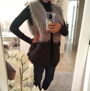 Faux fur vest